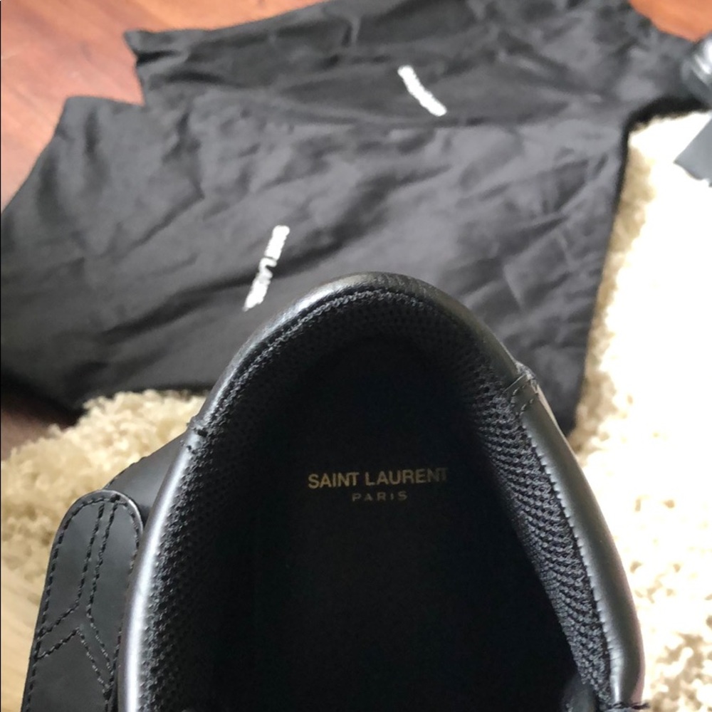 Saint Laurent Mid Top Velcro Sneakers - Picture 7 of 8